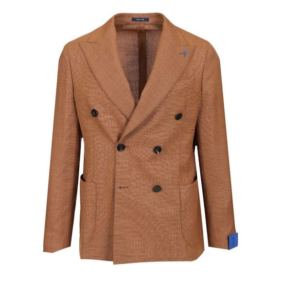 Guarinucci Men Double-Breasted Wool Blazer
